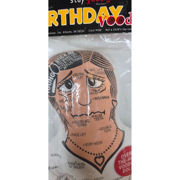 1987 New in Package Birthday Voodoo Doll Over the Hill Gag gift vintage fun! - Picture 2 of 5